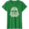 imageStar Wars Easter Egg Fill Darth Vader Mask and Helmet TShirtKelly Green