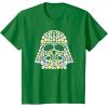 imageStar Wars Easter Egg Fill Darth Vader Mask and Helmet TShirtKelly Green