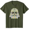 imageStar Wars Easter Egg Fill Darth Vader Mask and Helmet TShirtOlive Green
