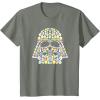 imageStar Wars Easter Egg Fill Darth Vader Mask and Helmet TShirtOlive Heather