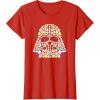imageStar Wars Easter Egg Fill Darth Vader Mask and Helmet TShirtRed