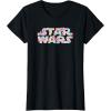 imageStar Wars Easter Floral Pink ampamp Orange Blooming Logo TShirtBlack