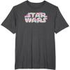 imageStar Wars Easter Floral Pink ampamp Orange Blooming Logo TShirtDark Heather Grey