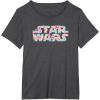 imageStar Wars Easter Floral Pink ampamp Orange Blooming Logo TShirtDark Heather Grey