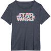 imageStar Wars Easter Floral Pink ampamp Orange Blooming Logo TShirtHeather Blue