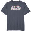 imageStar Wars Easter Floral Pink ampamp Orange Blooming Logo TShirtHeather Blue
