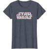 imageStar Wars Easter Floral Pink ampamp Orange Blooming Logo TShirtHeather Blue