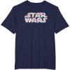 imageStar Wars Easter Floral Pink ampamp Orange Blooming Logo TShirtNavy Blue
