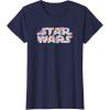 imageStar Wars Easter Floral Pink ampamp Orange Blooming Logo TShirtNavy Blue