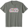 imageStar Wars Easter Floral Pink ampamp Orange Blooming Logo TShirtOlive Heather