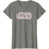 imageStar Wars Easter Floral Pink ampamp Orange Blooming Logo TShirtOlive Heather