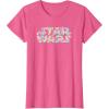 imageStar Wars Easter Floral Pink ampamp Orange Blooming Logo TShirtPink Heather