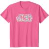 imageStar Wars Easter Floral Pink ampamp Orange Blooming Logo TShirtPink Heather