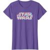 imageStar Wars Easter Floral Pink ampamp Orange Blooming Logo TShirtPurple Heather