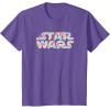 imageStar Wars Easter Floral Pink ampamp Orange Blooming Logo TShirtPurple Heather