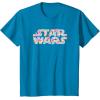 imageStar Wars Easter Floral Pink ampamp Orange Blooming Logo TShirtSapphire Blue