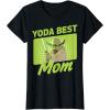 imageStar Wars Mothers Day Yoda Best Mom Yoda Cartoon Portrait TShirtBlack