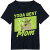 imageStar Wars Mothers Day Yoda Best Mom Yoda Cartoon Portrait TShirtBlack