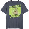 imageStar Wars Mothers Day Yoda Best Mom Yoda Cartoon Portrait TShirtHeather Blue