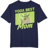 imageStar Wars Mothers Day Yoda Best Mom Yoda Cartoon Portrait TShirtNavy Blue
