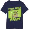 imageStar Wars Mothers Day Yoda Best Mom Yoda Cartoon Portrait TShirtNavy Blue