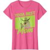 imageStar Wars Mothers Day Yoda Best Mom Yoda Cartoon Portrait TShirtPink Heather