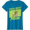 imageStar Wars Mothers Day Yoda Best Mom Yoda Cartoon Portrait TShirtSapphire Blue