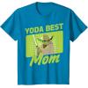 imageStar Wars Mothers Day Yoda Best Mom Yoda Cartoon Portrait TShirtSapphire Blue