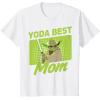 imageStar Wars Mothers Day Yoda Best Mom Yoda Cartoon Portrait TShirtWhite