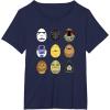 imageStar Wars Original Trilogy Classic Characters Easter Eggs TShirtNavy Blue