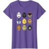 imageStar Wars Original Trilogy Classic Characters Easter Eggs TShirtPurple Heather