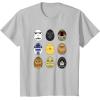 imageStar Wars Original Trilogy Classic Characters Easter Eggs TShirtSilver Grey