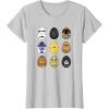 imageStar Wars Original Trilogy Classic Characters Easter Eggs TShirtSilver Grey
