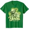 imageStar Wars St Patricks Day Yoda Lucky One Clover Smile TShirtKelly Green