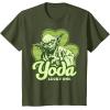 imageStar Wars St Patricks Day Yoda Lucky One Clover Smile TShirtOlive Green