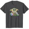 imageStar Wars The Mandalorian Easter Grogu Egg Hunt Winner TShirtDark Heather Grey