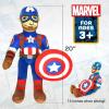 imageStar Wars Young Jedi Adventures Nubs Plush Pillow Buddy  Super Soft Character Pillow  Polyester Microfiber 15 InchesBlue  Captain America