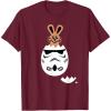 imageStar Wars Chocolate Bunny and Stormtrooper Easter Egg Funny TShirtBurgundy