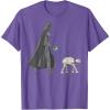 imageStar Wars Darth Vader ATAT Walker Disney TShirtPurple Heather