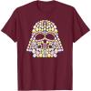 imageStar Wars Easter Egg Fill Darth Vader Mask and Helmet TShirtBurgundy