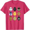 imageStar Wars Original Trilogy Classic Characters Easter Eggs TShirtRed Heather