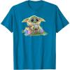 imageStar Wars The Mandalorian Easter Grogu Egg Hunt Winner TShirtSapphire Blue