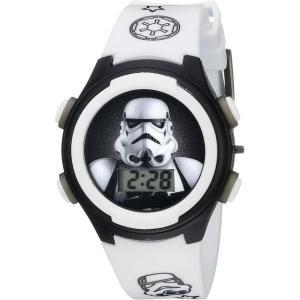 imageAccutime Star Wars Kids Stormtrooper Digital Display LCD Quartz White Watch for Boys Model STM3488