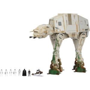 imageSTAR WARS Micro Galaxy Squadron atat Walker Endor Amazon Exclusive  10Inch Vehicle with Lights Sounds Action Zones and Accessories Toys for Kids Ages 8 and Up