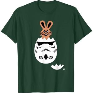 imageStar Wars Chocolate Bunny and Stormtrooper Easter Egg Funny TShirtDark Green