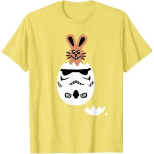 imageStar Wars Chocolate Bunny and Stormtrooper Easter Egg Funny TShirtLemon Yellow