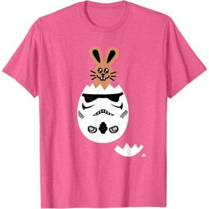 imageStar Wars Chocolate Bunny and Stormtrooper Easter Egg Funny TShirtPink Heather
