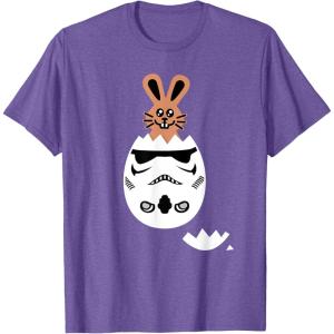 imageStar Wars Chocolate Bunny and Stormtrooper Easter Egg Funny TShirtPurple Heather