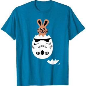 imageStar Wars Chocolate Bunny and Stormtrooper Easter Egg Funny TShirtSapphire Blue