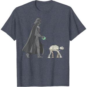 imageStar Wars Darth Vader ATAT Walker Disney TShirtHeather Blue